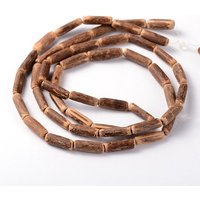 Brins de perles en colonne de noix de coco naturelle, 10-19mm, trou de 1mm, 48pcs — Perles à bijoux