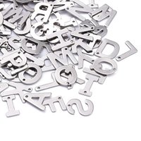 Breloques en Acier Inoxydable 201 - Lettres Mélangées, Résistantes au ternissement — Breloques et pendentifs