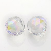 Pendants en verre ronds facettés, colorés, 23-25mm — Breloques et pendentifs