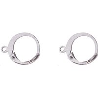 304 Stainless Steel Leverback Earring Findings with Loop — Jewelry Findings
