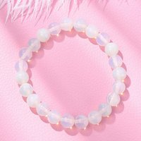 Bracelet Élastique Rond en Perles Opal - Diamètre Intérieur de 2 Pouces — Bracelet Femme
