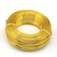 Fil en Aluminium Anodisé Rond pour Bijoux DIY, Or, 10 Gauge — Chaînes, fils et cordons