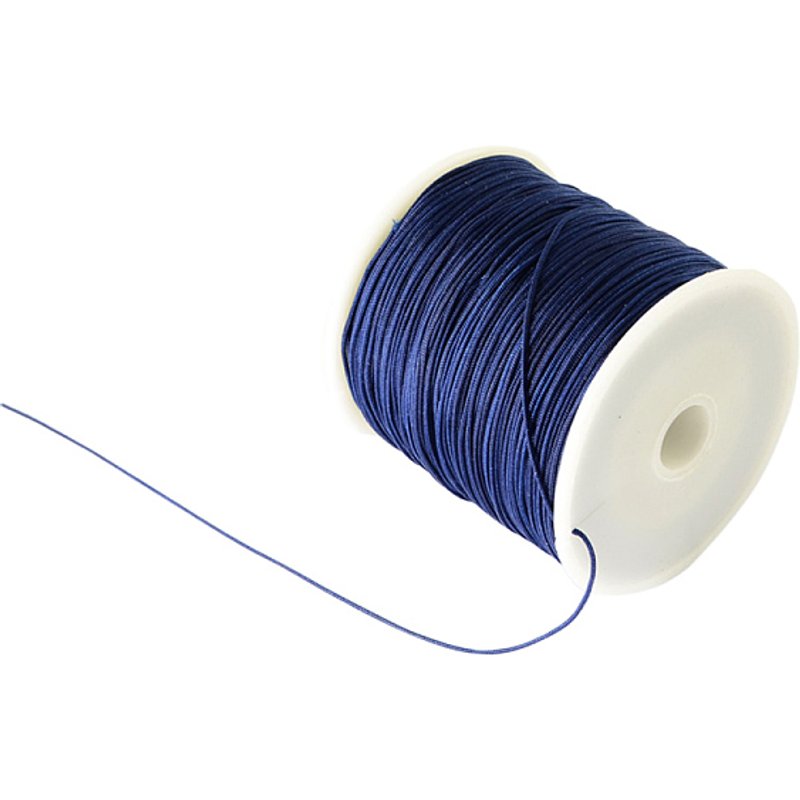 Braided Nylon Thread for Beading Jewelry Making, Prussian Blue, 0.8mm — Chains, Wire & Cord