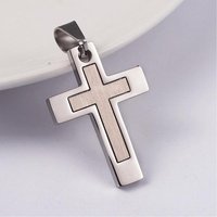 Pendentif Croix en Acier Inoxydable 304 Résistant au ternissement — Breloques et pendentifs