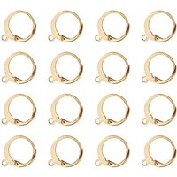 Trouvailles de boucles d'oreilles à fermoir en acier inoxydable 304 avec plaquage en or — Accessoires pour bijoux