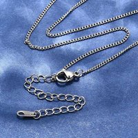 Collier en Acier Inoxydable 304, Chaîne Curb de 16,14 Pouces — Collier pendentif