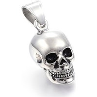 Pendentif Crâne en Acier Inoxydable 316 en Argent Antique — Breloques et pendentifs