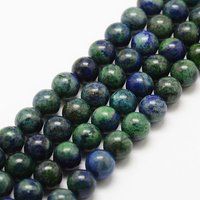 Chrysocolla and Lapis Lazuli Beads Strands, Round, 8mm, 45pcs — Jewelry Beads