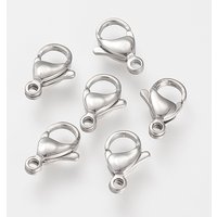304 Stainless Steel Lobster Claw Clasps, Parrot Trigger Clasps — Jewelry Findings