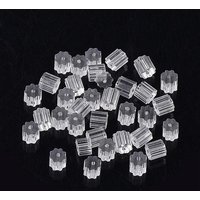 Plastic Ear Nuts Earring Backs Clear 3x2.5mm — Jewelry Findings