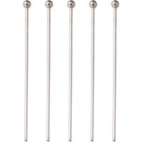 Épingles à tête ronde en acier inoxydable 304, résistantes au ternissement, 35x0.7mm