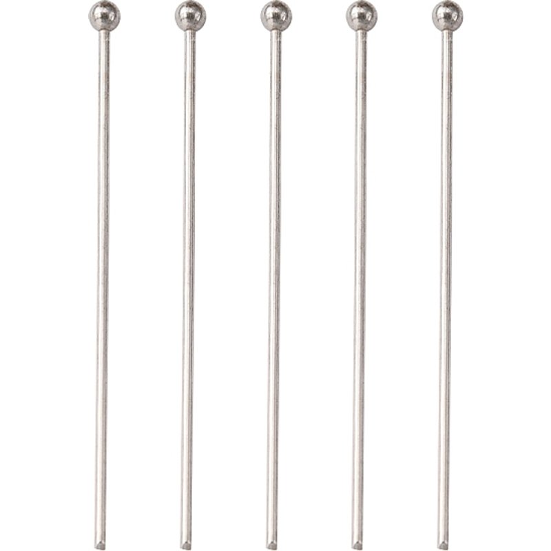 Épingles à tête ronde en acier inoxydable 304, résistantes au ternissement, 35x0.7mm — Accessoires pour bijoux