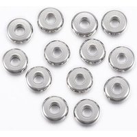 Perles de séparation en acier inoxydable 304, rondes plates, 6x2mm