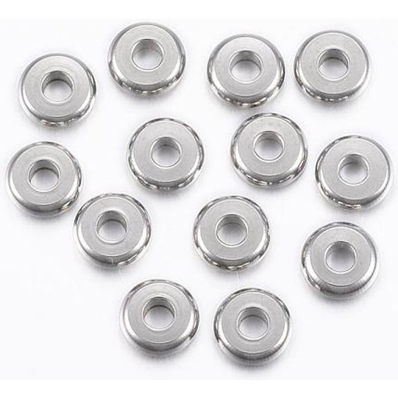 Perles de séparation en acier inoxydable 304, rondes plates, 6x2mm — Perles à bijoux