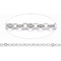 Chaînes de câble en acier inoxydable 304, soudées, ovale plat, rouleau de 10m