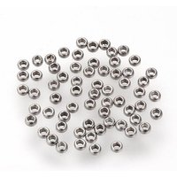 Perles Espaceuses en Acier Inoxydable 304, Rondelle, 1.5x0.8mm