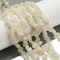 Brins de perles de pierre de lune blanche naturelle, chip, 5-8mm, trou de 1mm — Perles à bijoux