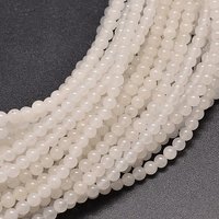 Fils de Perles Rondes en Jade Blanc Naturel, 6mm, 15 pouces, 60pcs — Perles à bijoux