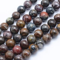 Brins de perles de Pietersite naturel, rond 8mm, 47pcs/brin — Perles à bijoux
