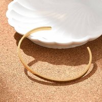 Bracelets Cuff en Acier Inoxydable Ion Plating, Plaqué Or 18K — Bracelet Femme