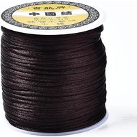 Cordon Satin Rattail en Nylon, Brun Noix de Coco, 1mm, 76,55 verges — Chaînes, fils et cordons