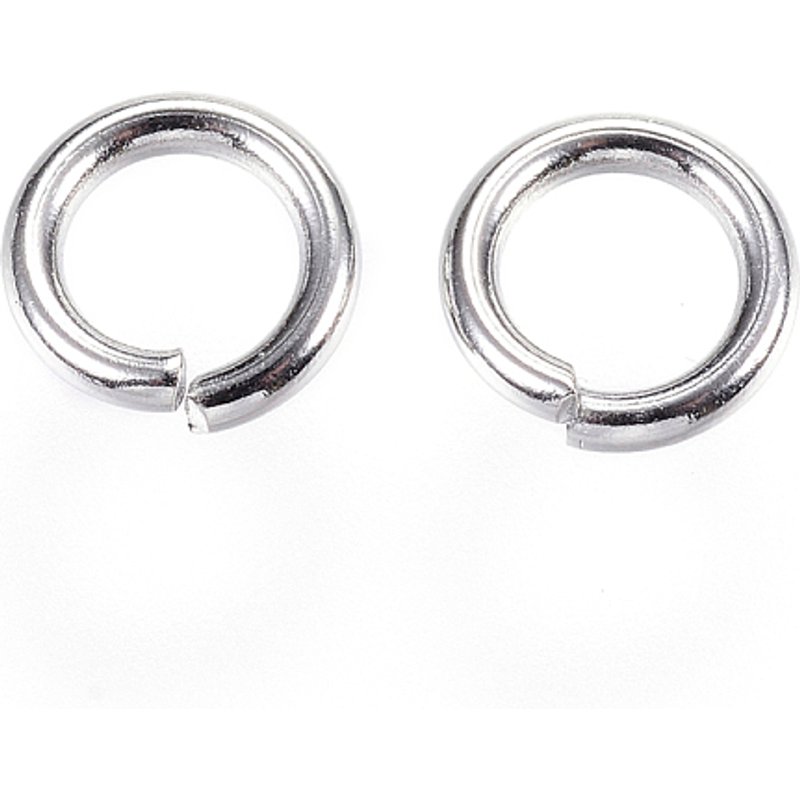 304 Stainless Steel Tarnish Resistant Open Jump Rings 8x1.5mm — Jewelry Findings