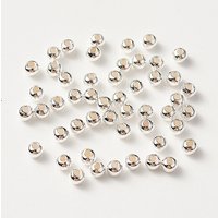 925 Sterling Silver Round Beads, 2x2mm, Hole: 0.9mm