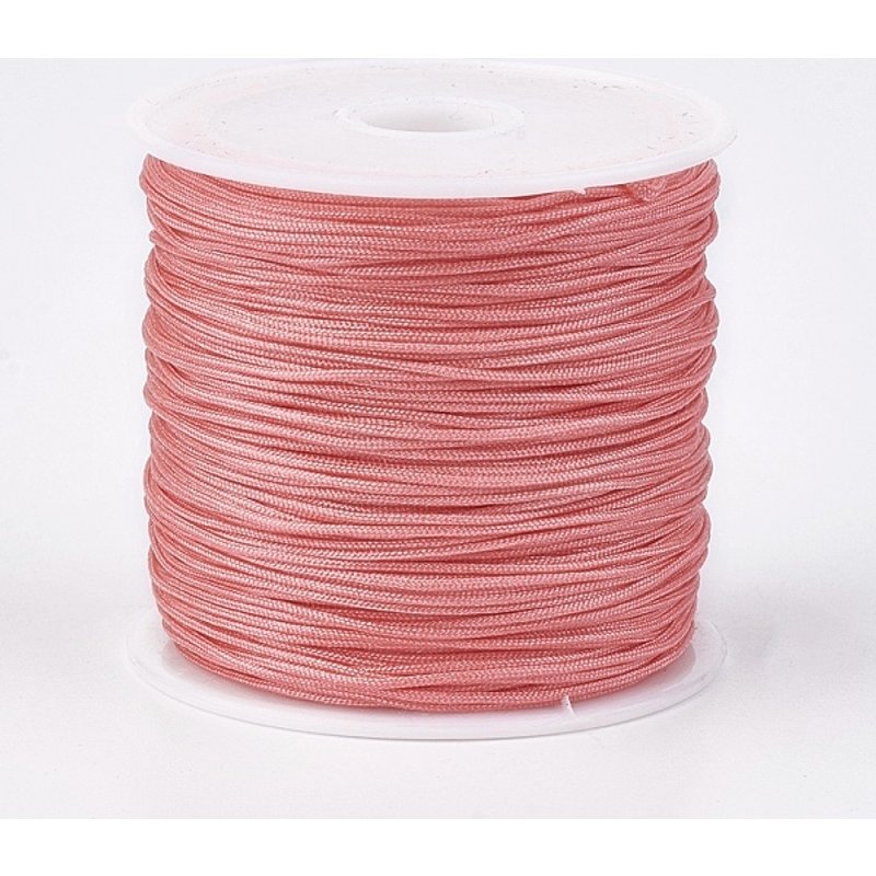 Fil de nylon pour bijoux tissés, couleur saumon — Chaînes, fils et cordons