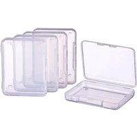 Conteneurs à perles en plastique transparent, cubiques, clairs, 18pcs