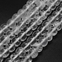 Brins de perles en cristal de quartz naturel, rondes, grade AB, 6mm — Perles à bijoux