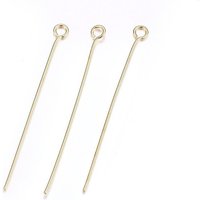 Goupilles à œil en acier inoxydable 304, dorées, 40mm de longueur — Accessoires pour bijoux