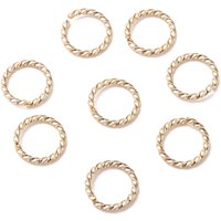 Anneaux Brisés en Acier Inoxydable 304, Plaqué Or 24k, 18 Gauge — Accessoires pour bijoux