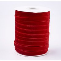 Ruban en Velours à Une Face, Rouge, 3/8 pouce, 50 verges par rouleau