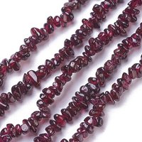 Fils de perles en chip de grenat naturel, Grade A, 4-8x3-9mm, 32 pouces — Perles à bijoux