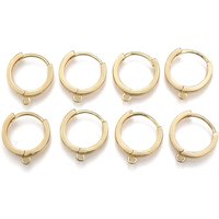 Trouvailles de Boucles d'Oreilles Huggie en Laiton, Sans Nickel, Plaqué Or 18K — Accessoires pour bijoux