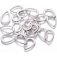 Pendentifs ouverts en acier inoxydable 304 résistant au ternissement en forme de goutte — Breloques et pendentifs