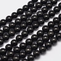 Natural Eyeless Obsidian Beads Strands, Round, 6mm, 62pcs — Jewelry Beads