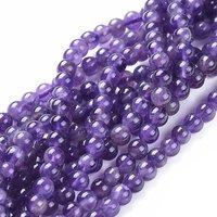 Natural Amethyst Beads Strands, Round 4mm, 15.3 inch — Jewelry Beads