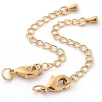 Plated Brass Chain Extender with Lobster Claw Clasps — Jewelry Findings