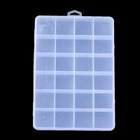 Conteneur de rangement pour perles en plastique avec 24 compartiments