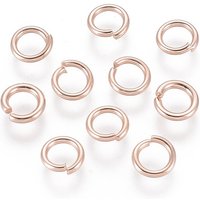 Anneaux Brisés en Acier Inoxydable 304, Or Rose, 18 Gauge, 6mm — Accessoires pour bijoux