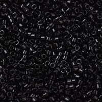 Perles Miyuki Delica, Noir Opaque, 11/0, Cylindre, DB0010 — Perles à bijoux