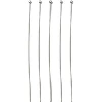 Épingles à Tête Boule en Laiton, Platine, 70mm, 22 Gauge, 111pcs — Accessoires pour bijoux