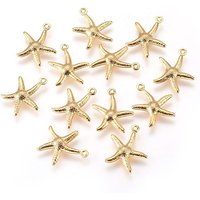 Charms en Acier Inoxydable 304 en Forme d'Étoile de Mer Dorés — Breloques et pendentifs