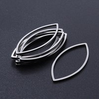 Anneaux de liaison en acier inoxydable 201, résistant à la ternissure, forme œil de cheval, 27x13mm — Accessoires pour bijoux