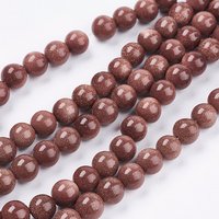 Brins de perles en or synthétique, rondes 8mm, 48pcs, 14.9 pouces — Perles à bijoux