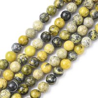 Gemstone Beads Strands, Natural Yellow Turquoise Jasper, 8mm — Jewelry Beads