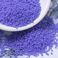 Miyuki Round Rocailles Beads, Japanese Seed Beads, Opaque Periwinkle — Jewelry Beads