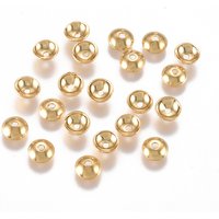 304 Stainless Steel Bead Caps, Apetalous, Golden, 4x1.2mm