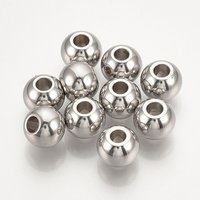 Perles Espacées en Acier Inoxydable 304, Rondes, Résistantes à l'Oxydation — Perles à bijoux